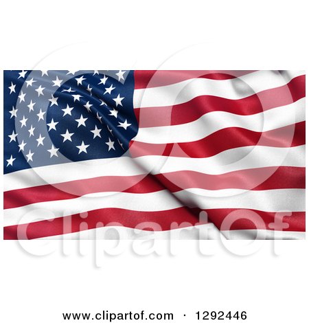 Clipart of a 3d Background of a Rippling American Flag - Royalty Free Illustration by stockillustrations