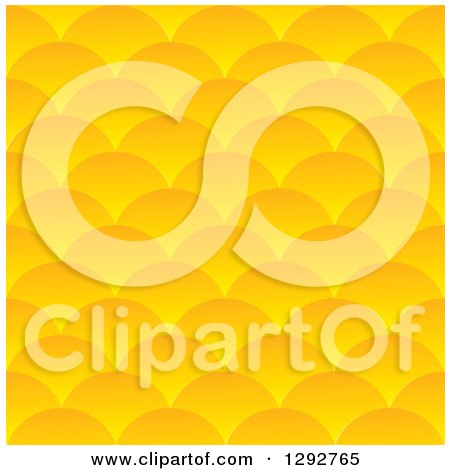 Clipart of a Background of Gradient Yellow Scales or Scallops - Royalty Free Vector Illustration by ColorMagic