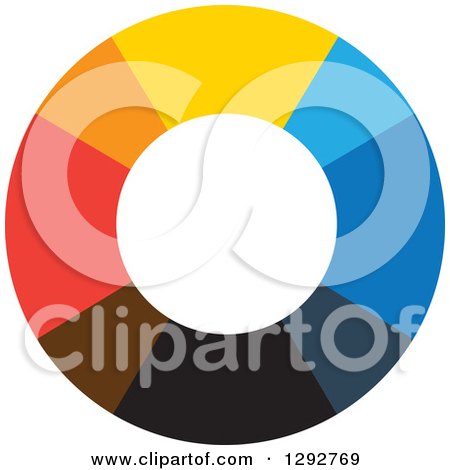 Clipart of a Flat Design of a Colorful Circle - Royalty Free Vector Illustration by ColorMagic