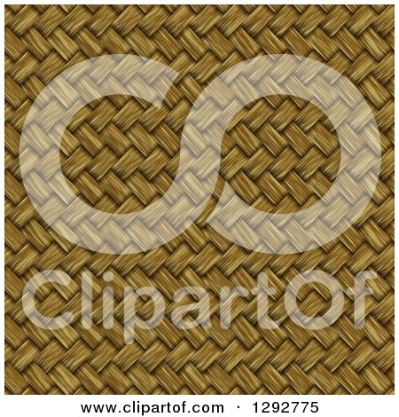 Clipart of a Brown Basket Weave Texture Background - Royalty Free Illustration by Prawny