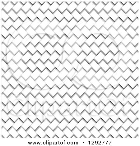 Clipart of a White and Gray Basket Weave Texture Background - Royalty Free Vector Illustration by Prawny