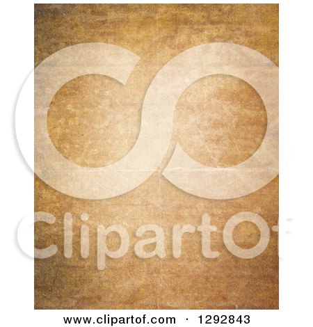 Clipart of a Background of Aged Paper with Creases - Royalty Free Illustration by KJ Pargeter