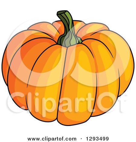 Clipart of a Perfect Pumpkin - Royalty Free Vector Illustration by Vector Tradition SM