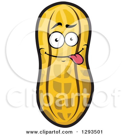 Clipart of a Goofy Peanut Character - Royalty Free Vector Illustration by Vector Tradition SM