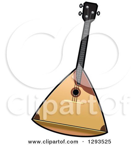 Clipart of a Cartoon Balalaika Stringed Instrument - Royalty Free Vector Illustration by Vector Tradition SM