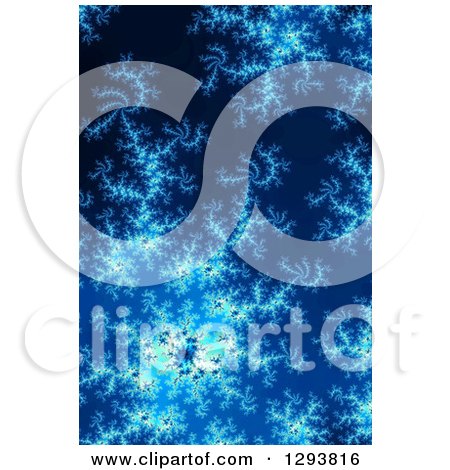 Clipart of a Blue Fractal Spiral Background - Royalty Free Illustration by oboy