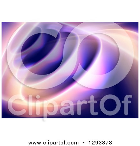 Clipart of a Purple Glowing Abstract Tunnel Vortex Spiral Background - Royalty Free Vector Illustration by dero