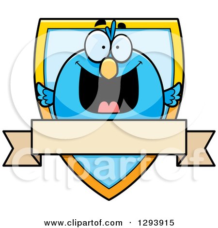 Clipart Cute Baby Blue Jay Chick Hatching - Royalty Free Vector