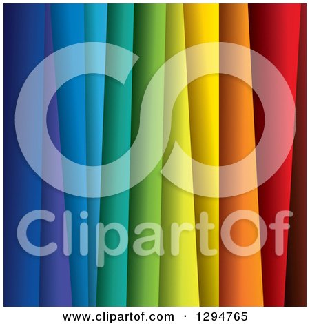 Clipart of a Background of 3d Layers of Rainbow Colored Paper - Royalty Free Vector Illustration by ColorMagic