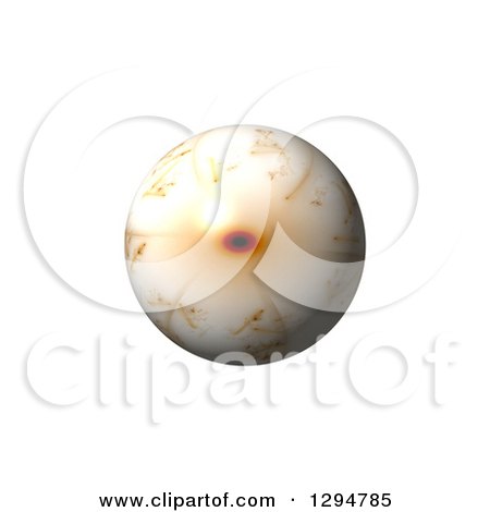 Clipart of a 3d Brown Fractal Sphere on White - Royalty Free Illustration by oboy