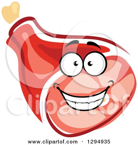 Clipart of a Happy Ham Character 2 - Royalty Free Vector Illustration by Vector Tradition SM