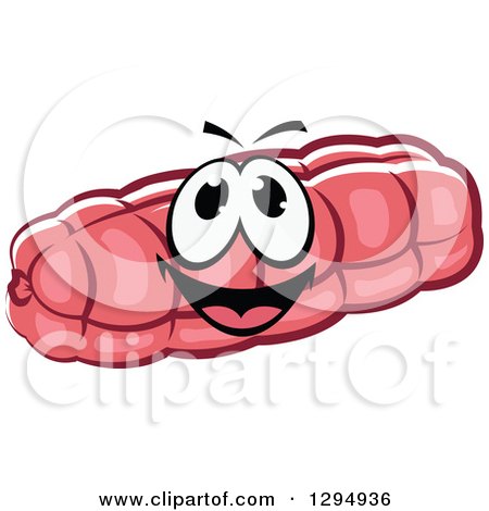 Clipart of a Happy Ham Character 3 - Royalty Free Vector Illustration by Vector Tradition SM