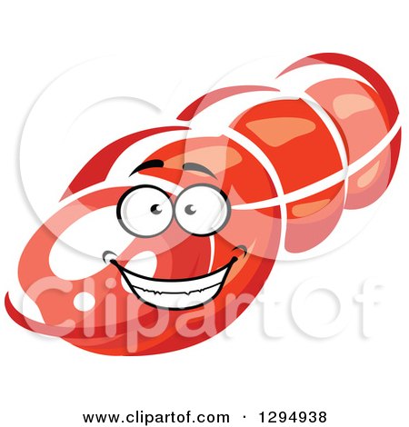 Clipart of a Happy Ham Character - Royalty Free Vector Illustration by Vector Tradition SM