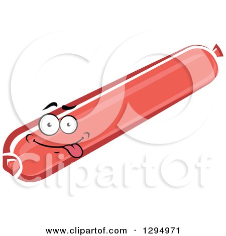 Clipart of a Happy Sausage Character 4 - Royalty Free Vector Illustration by Vector Tradition SM