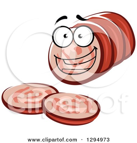 Clipart of a Happy Meat Character - Royalty Free Vector Illustration by Vector Tradition SM