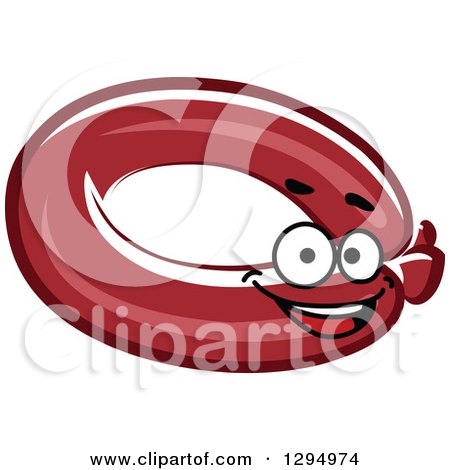 Clipart of a Happy Sausage Character 2 - Royalty Free Vector Illustration by Vector Tradition SM