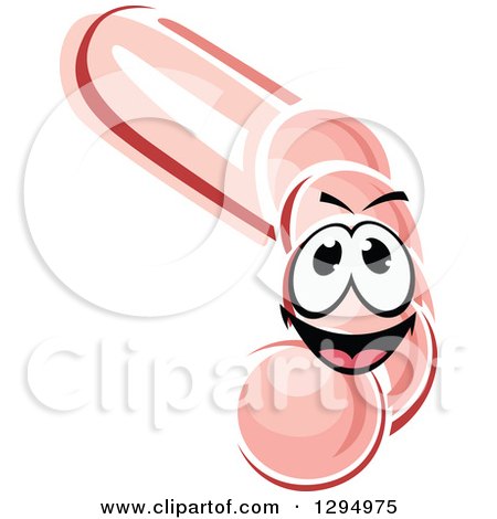 Clipart of a Happy Sausage Character 3 - Royalty Free Vector Illustration by Vector Tradition SM