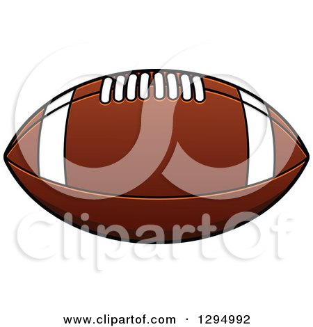 Clipart of a Cartoon American Football - Royalty Free Vector Illustration by Vector Tradition SM