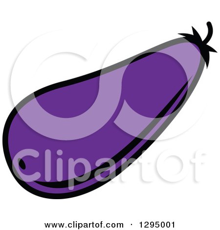 Clipart of a Purple Eggplant - Royalty Free Vector Illustration by Vector Tradition SM