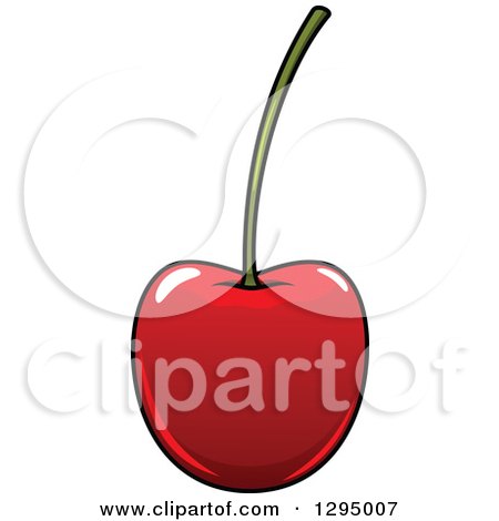 Clipart of a Cartoon Cherry - Royalty Free Vector Illustration by Vector Tradition SM