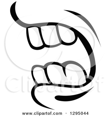 Clipart of a Grayscale Mouth Showing Teeth 7 - Royalty Free Vector Illustration by Vector Tradition SM