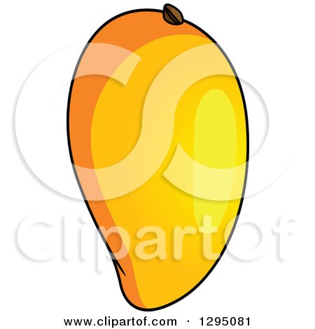 Clipart of a Cartoon Mango Fruit - Royalty Free Vector Illustration by Vector Tradition SM