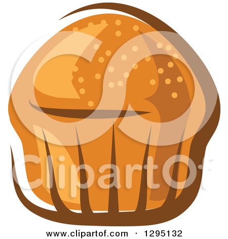 Clipart of a Muffin or Cupcake - Royalty Free Vector Illustration by Vector Tradition SM