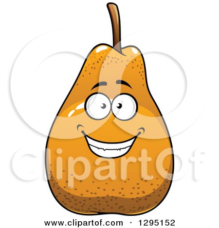 Clipart of a Happy Pear Character - Royalty Free Vector Illustration by Vector Tradition SM