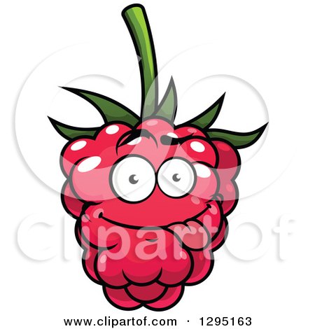 Clipart of a Goofy Raspberry Character - Royalty Free Vector Illustration by Vector Tradition SM