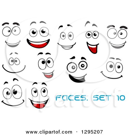 Clipart of Faces with Different Expressions and Text 7 - Royalty Free Vector Illustration by Vector Tradition SM
