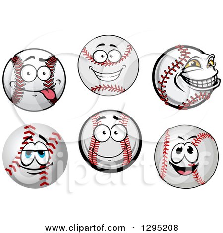 Clipart of Baseball Characters - Royalty Free Vector Illustration by Vector Tradition SM