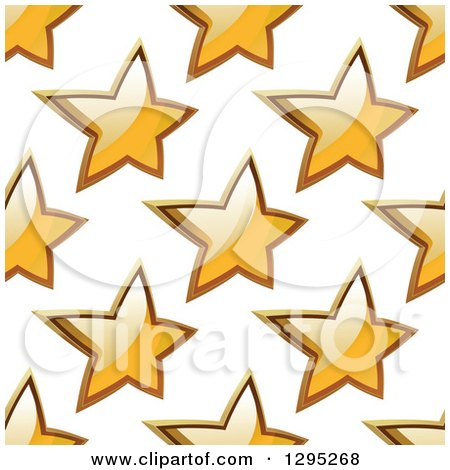 Clipart of a Seamless Background Pattern of Gold Stars 2 - Royalty Free Vector Illustration by Vector Tradition SM