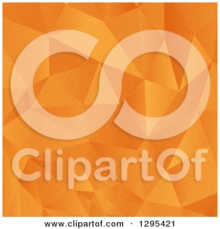 Clipart of a Grungy Orange Geometric Low Poly Background - Royalty Free Vector Illustration by KJ Pargeter