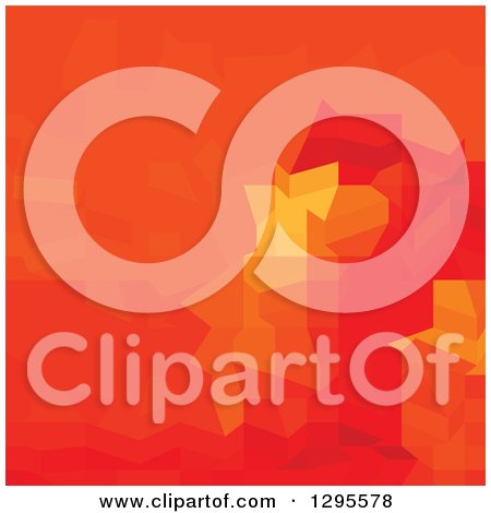 Clipart of a Low Poly Abstract Geometric Background in Orange and Red Tones 2 - Royalty Free Vector Illustration by patrimonio
