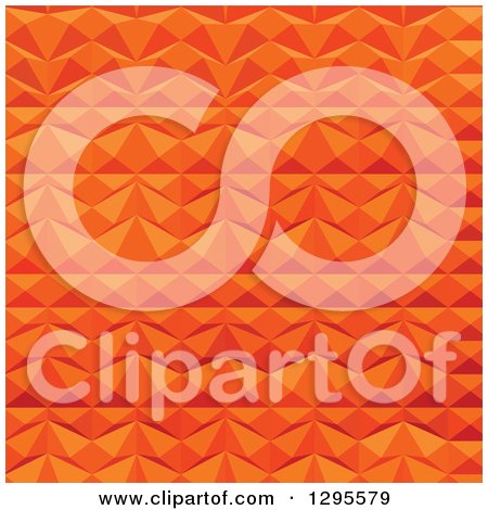 Clipart of a Low Poly Abstract Geometric Background in Orange Tones 3 - Royalty Free Vector Illustration by patrimonio
