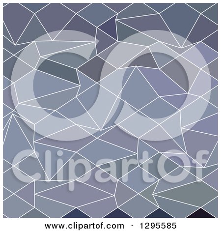 Clipart of a Low Poly Abstract Geometric Background in Blue and Gray Tones - Royalty Free Vector Illustration by patrimonio