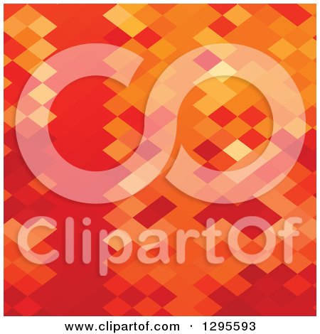 Clipart of a Low Poly Abstract Geometric Background in Orange Tones 4 - Royalty Free Vector Illustration by patrimonio