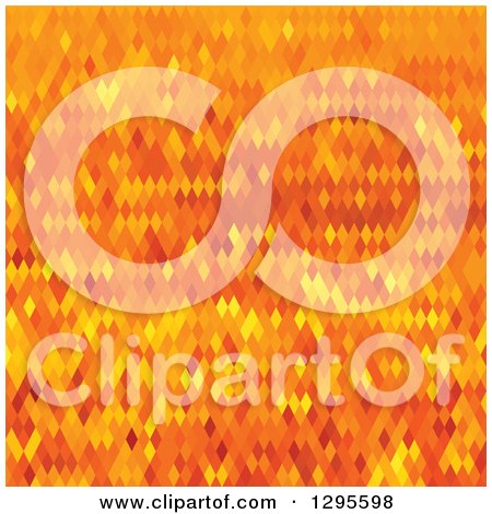 Clipart of a Low Poly Abstract Geometric Background in Orange Tones 7 - Royalty Free Vector Illustration by patrimonio
