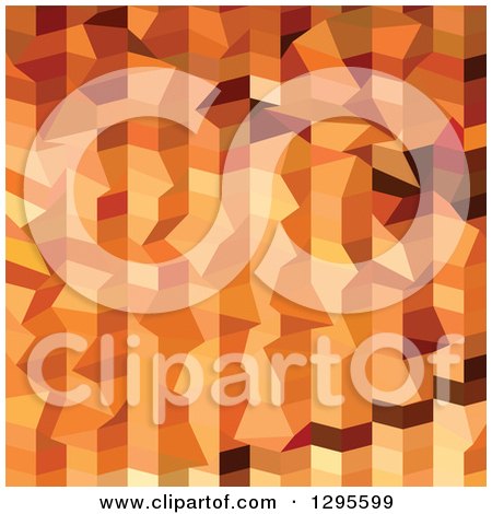 Clipart of a Low Poly Abstract Geometric Background in Orange Tones 6 - Royalty Free Vector Illustration by patrimonio