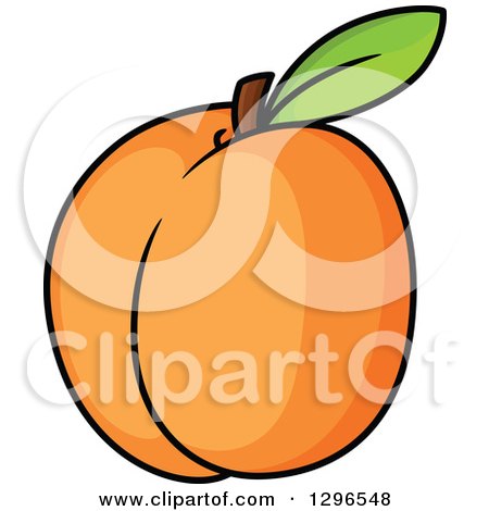 Clipart of a Cartoon Apricot - Royalty Free Vector Illustration by Vector Tradition SM