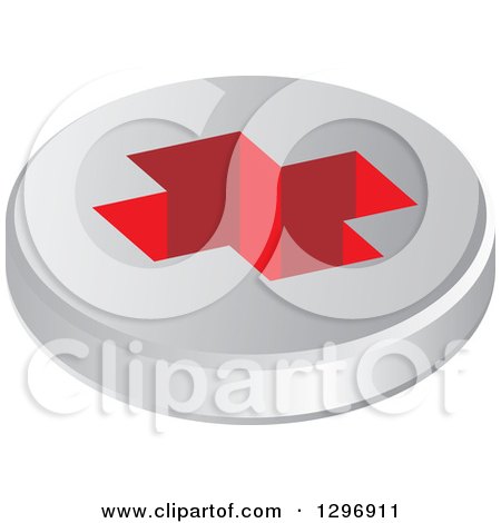 Clipart of a Pill Tablet with a Red Cross - Royalty Free Vector Illustration by Lal Perera