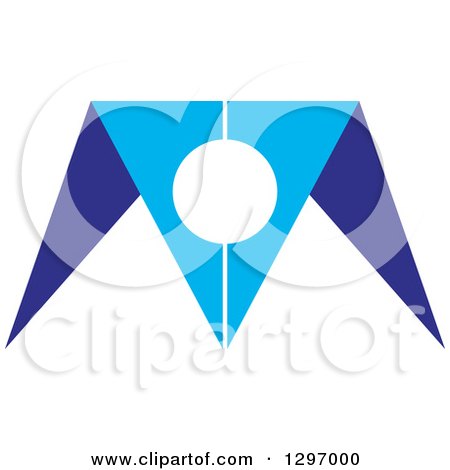 Clipart of a Blue Abstract Man - Royalty Free Vector Illustration by Lal Perera
