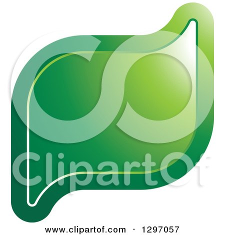 Clipart of a Gradient Green Swoosh Design - Royalty Free Vector Illustration by Lal Perera