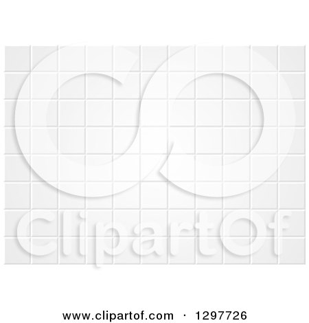 Clipart of a Grayscale Background of Tiles - Royalty Free Vector Illustration by dero