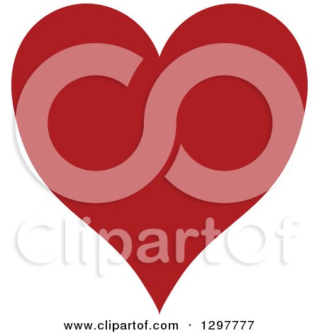 Clipart of a Red Heart Shape - Royalty Free Vector Illustration by Prawny
