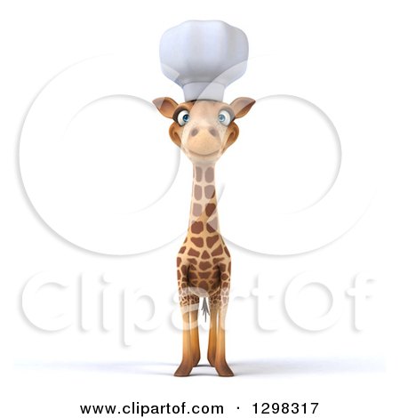 Clipart of a 3d Chef Giraffe - Royalty Free Illustration by Julos
