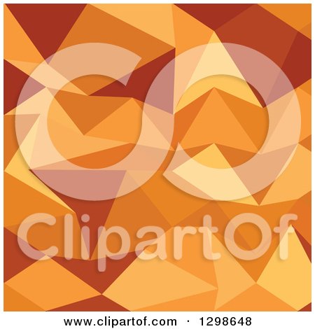 Clipart of a Low Poly Abstract Geometric Background of Orange Sand Dunes - Royalty Free Vector Illustration by patrimonio