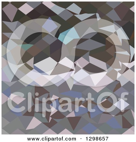 Clipart of a Low Poly Abstract Geometric Background in Brown and Gray - Royalty Free Vector Illustration by patrimonio