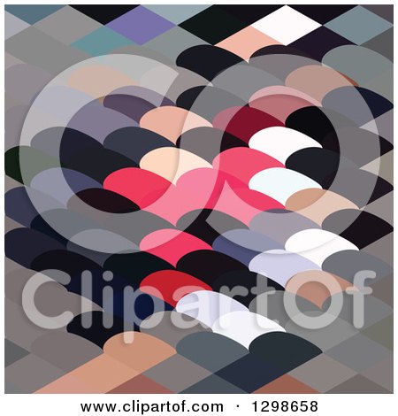 Clipart of a Low Poly Abstract Geometric Background of Pebbles - Royalty Free Vector Illustration by patrimonio