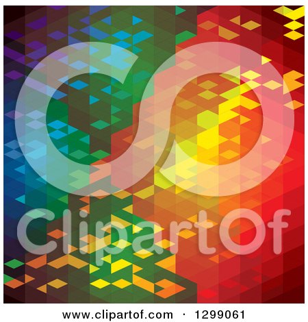 Clipart of a Geometric Abstract Colorful Background - Royalty Free Vector Illustration by ColorMagic